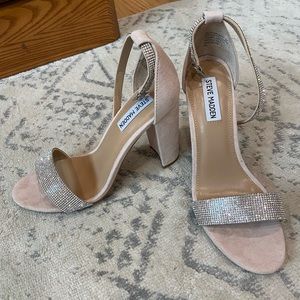 Steve Madden Kalina Rhinestone Nude Heels